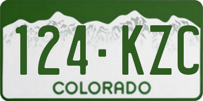 CO license plate 124KZC