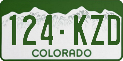 CO license plate 124KZD