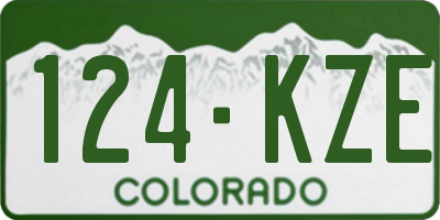 CO license plate 124KZE