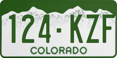 CO license plate 124KZF