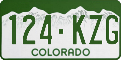CO license plate 124KZG