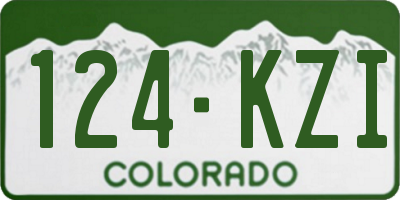 CO license plate 124KZI