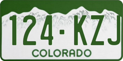 CO license plate 124KZJ
