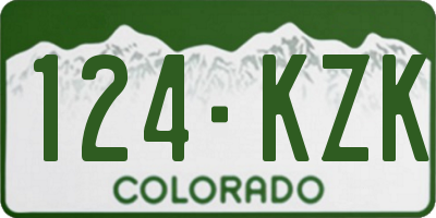 CO license plate 124KZK