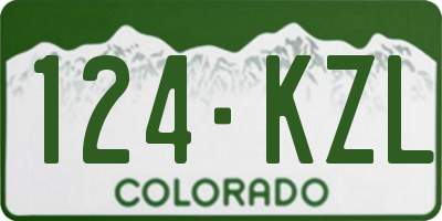 CO license plate 124KZL