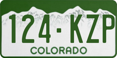 CO license plate 124KZP