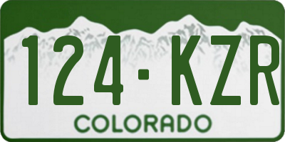 CO license plate 124KZR