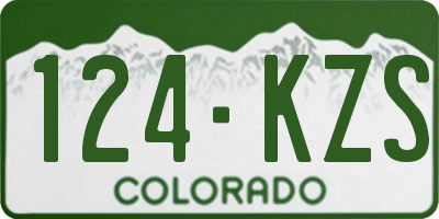 CO license plate 124KZS