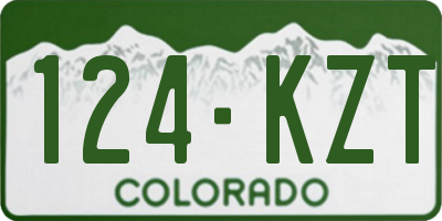CO license plate 124KZT