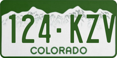 CO license plate 124KZV