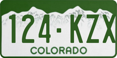 CO license plate 124KZX