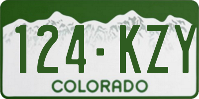 CO license plate 124KZY
