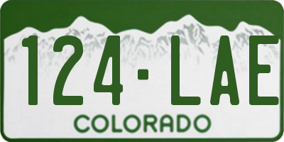CO license plate 124LAE