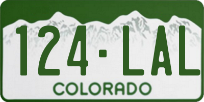 CO license plate 124LAL