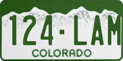 CO license plate 124LAM