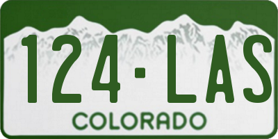 CO license plate 124LAS