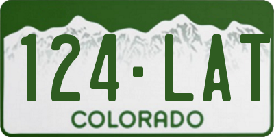 CO license plate 124LAT