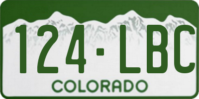 CO license plate 124LBC