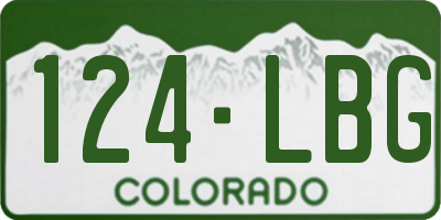 CO license plate 124LBG