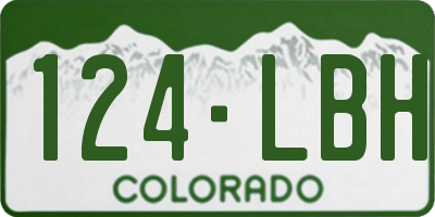 CO license plate 124LBH