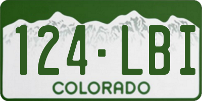 CO license plate 124LBI