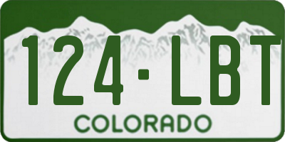 CO license plate 124LBT