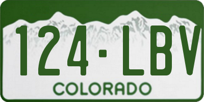 CO license plate 124LBV