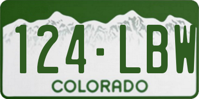 CO license plate 124LBW