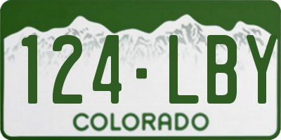 CO license plate 124LBY