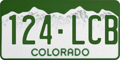 CO license plate 124LCB