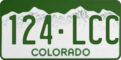 CO license plate 124LCC