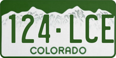 CO license plate 124LCE