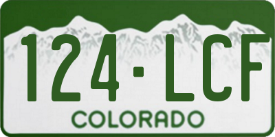 CO license plate 124LCF