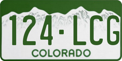 CO license plate 124LCG