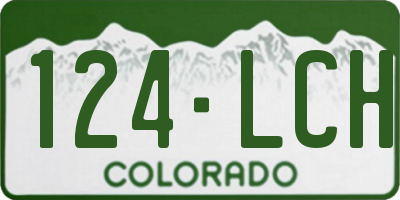 CO license plate 124LCH
