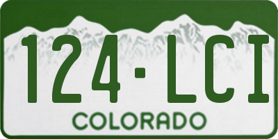 CO license plate 124LCI