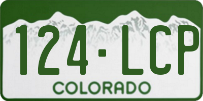 CO license plate 124LCP