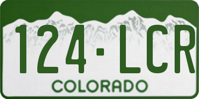 CO license plate 124LCR