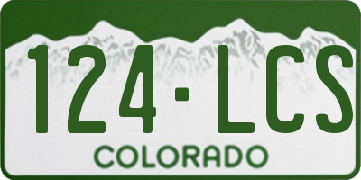 CO license plate 124LCS