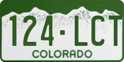 CO license plate 124LCT