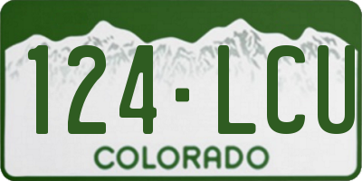CO license plate 124LCU