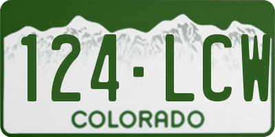 CO license plate 124LCW
