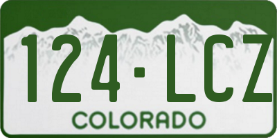 CO license plate 124LCZ