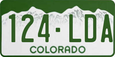 CO license plate 124LDA
