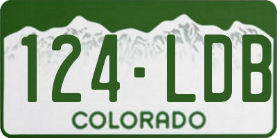 CO license plate 124LDB