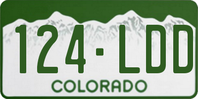CO license plate 124LDD