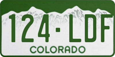 CO license plate 124LDF