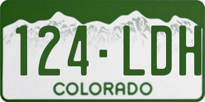 CO license plate 124LDH