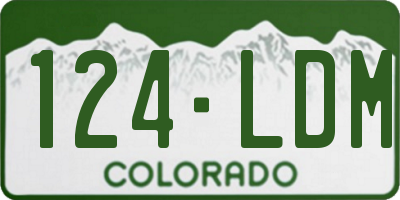 CO license plate 124LDM
