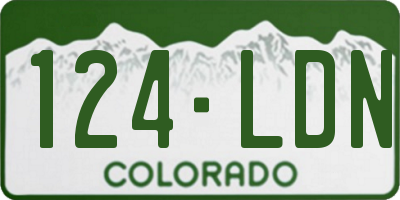 CO license plate 124LDN